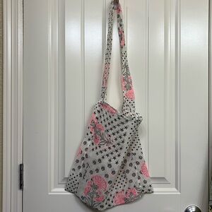 Free People Linen Lightweight Botanical Tote Bag